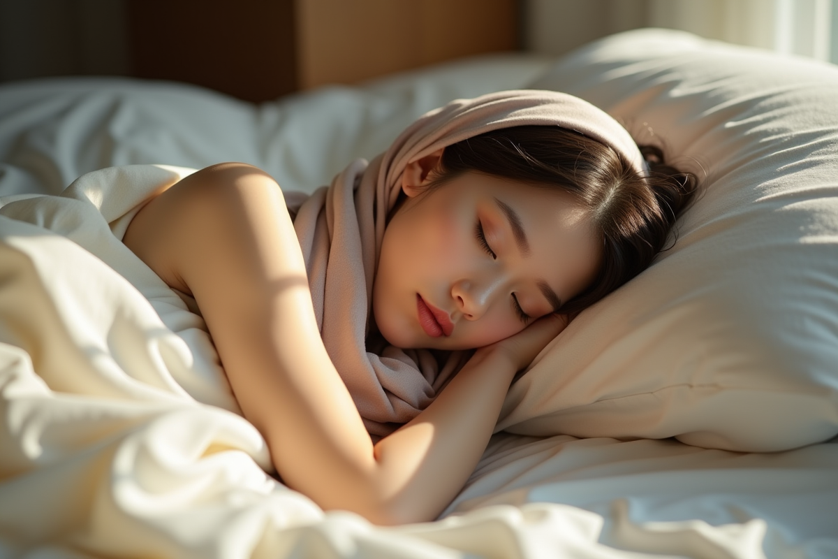 Dormir avec un foulard en soie : les avantages pour vos cheveux et votre peau
